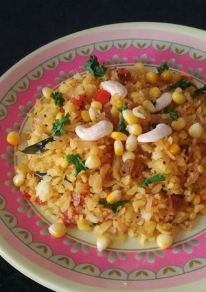 A picture of Corn poha.