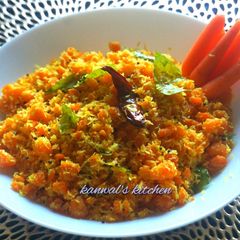 A picture of Kerla style carrot thoran.