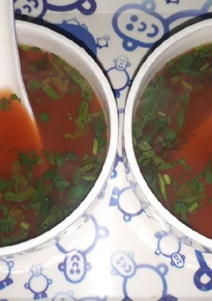 A picture of Gajar Tamatar Shorba.