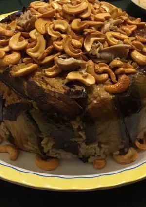 صورة لوصفة مقلوبة الباذنجان