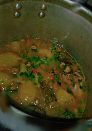 صورة لوصفة دولمة بزيتون وبطاطا وكورجات (جريوات)