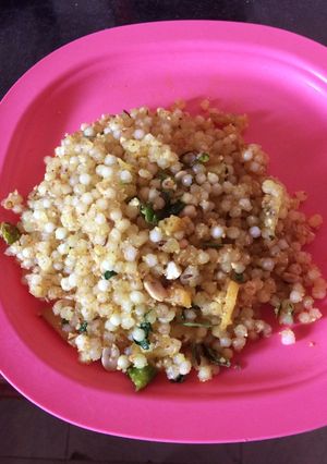 A picture of Sabudana Khichdi/ Upavas Ki Falhari Khichdi/ Sago Upma.
