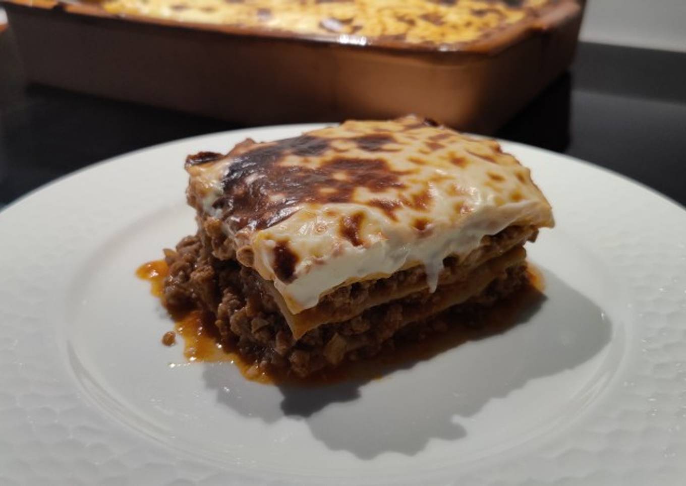 Lasaña de carne y verduras