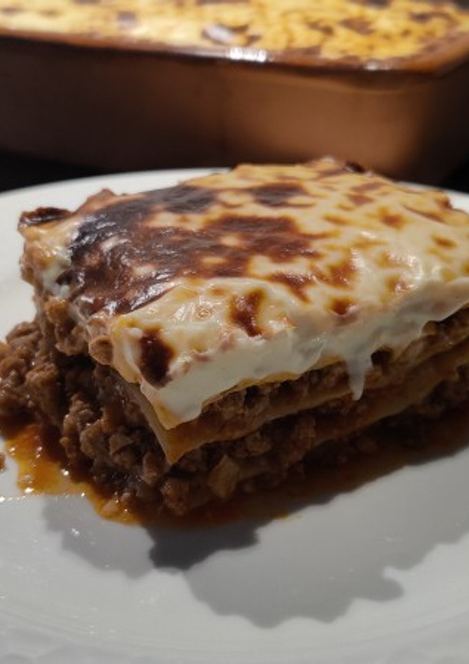 Una foto de Lasaña de carne y verduras