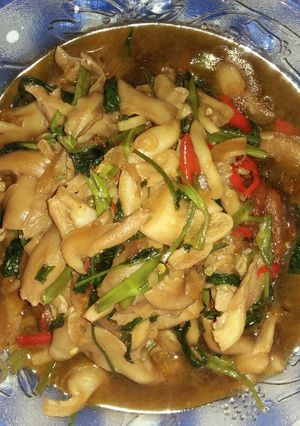 Foto resep Tumis jamur dan kangkung