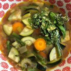 A picture of Summer Vegetable Soup.