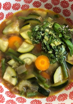 A picture of Summer Vegetable Soup.