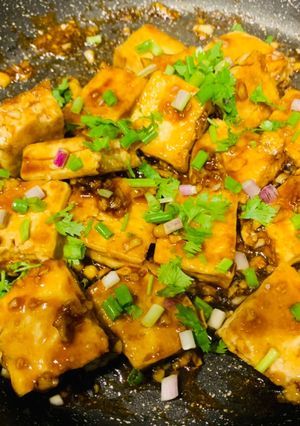 Hình của món Đậu hũ sốt teriyaki.