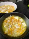 Sopa de tofu con cabellos de ángel