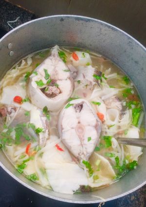 Hình của món Lẩu măng chua cá bớp.