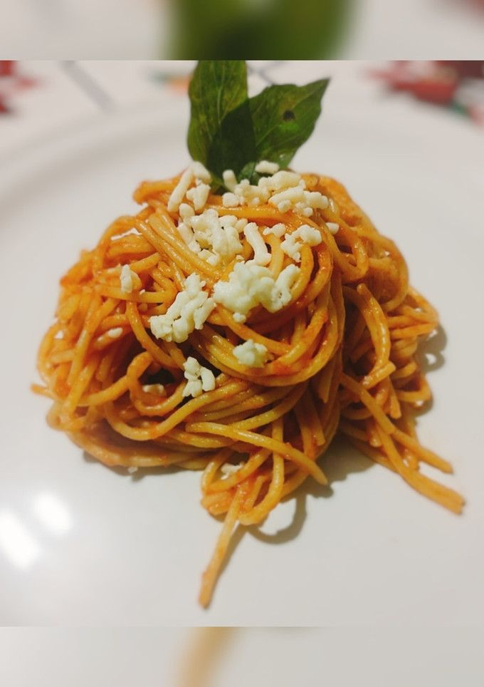 Una foto de Pasta con salsa de jitomate Jazz