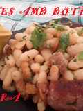 Mongetes amb botifarra - judías con butifarra (con panceta)