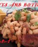 Mongetes amb botifarra - judías con butifarra (con panceta)