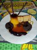 Flan de vainilla con buena compañía