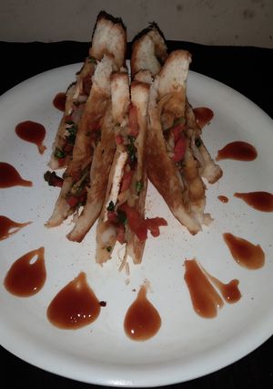 A picture of Spinach sandwich.