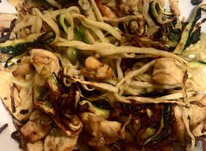 Foto principal de Spaghetti de calabacín 🥒 con pollo 🍗 y chipotle 🌶 en la airfryer
