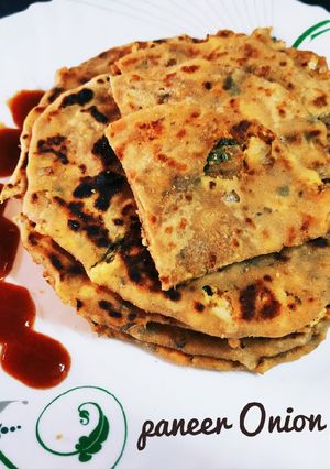 A picture of Paneer Onion Paratha.