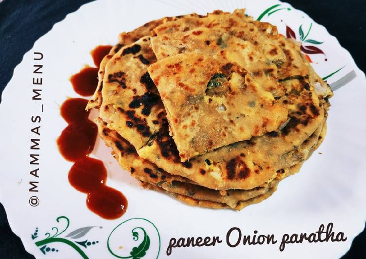 Steps to Prepare Super Quick Homemade Paneer Onion Paratha