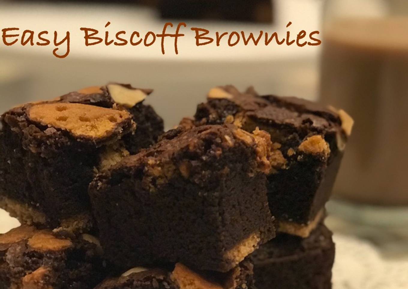 Easy Biscoff brownies