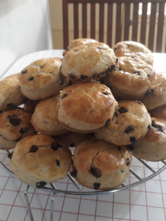 Una foto de Scones con chispas de chocolate
