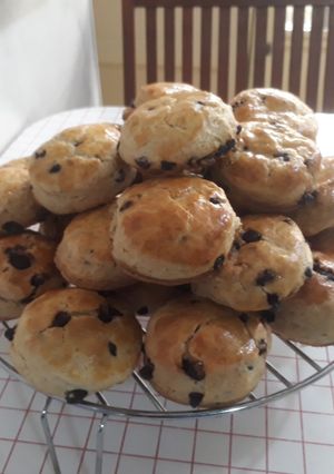 Una foto de Scones con chispas de chocolate