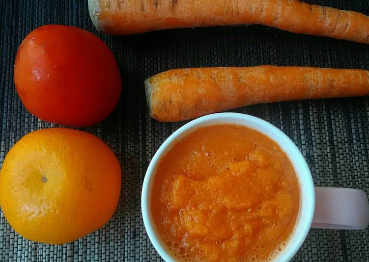 Cara Gampang Membuat Juice tomat wortel jeruk Anti Gagal