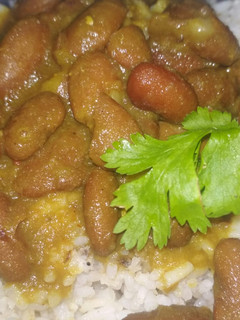 A picture of Rajma with Rice.
