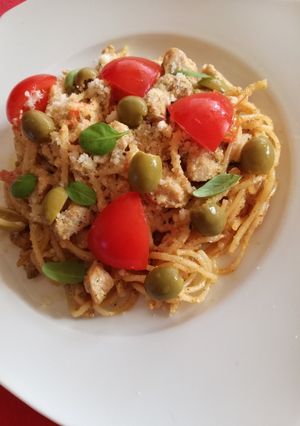 Egylábasos csirkés tészta recept fotója