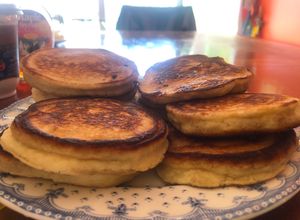 Una foto de Pancakes o panqueques americanos