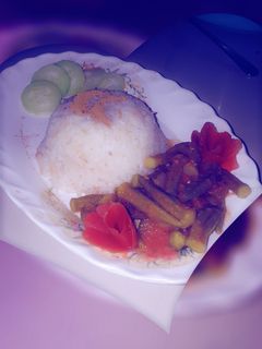 صورة لوصفة بامية ورز