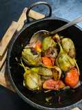 Bharwa Baingan Achari (Eggplants stuffed with Indian spices)
