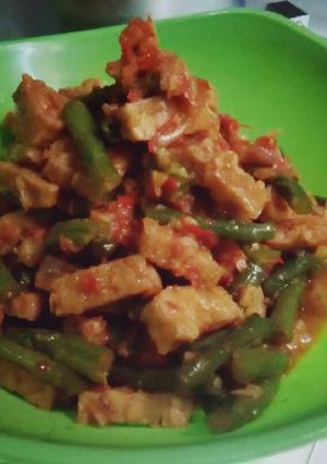 Foto resep Kreasi oreg tempe campur kacang panjang