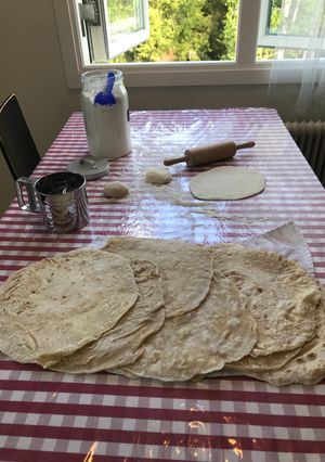 صورة لوصفة خبز صاج للشاورما