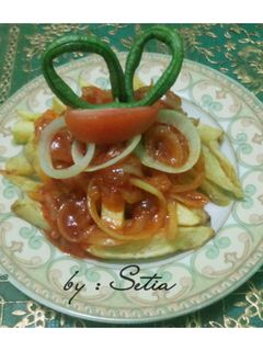 Foto resep French Fries Bolognese Pedas