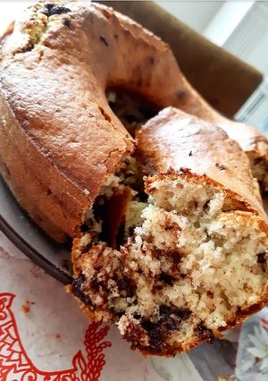 Une photo de Cake léger aux raisins sec et pépites de chocolat