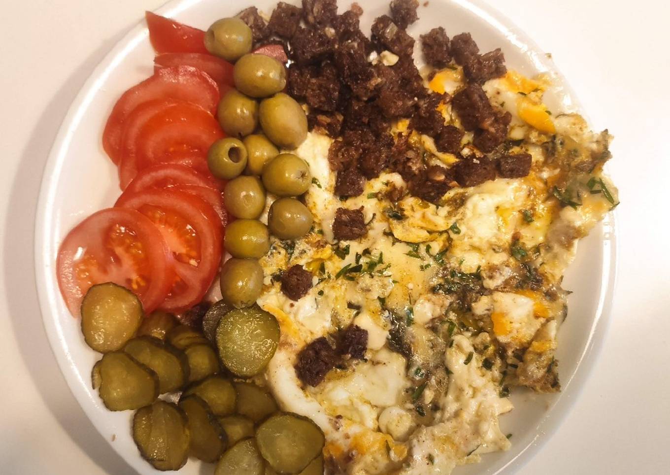 Heavy omelette for breakfast