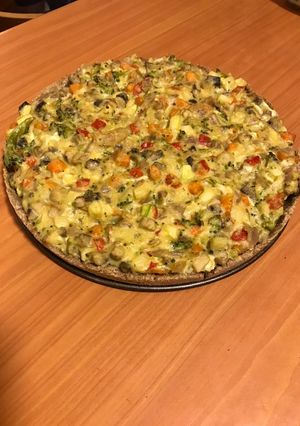 Una foto de Quiche de verduras y champiñón