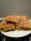 Impanata con brocoletti pomodorini e pancetta