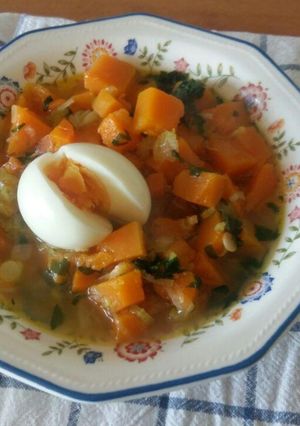 Una foto de Potaje de calabaza vegetariano
