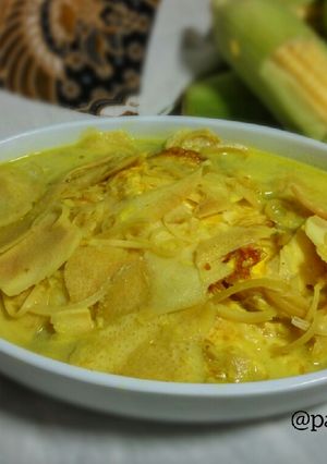 Foto resep Sayur Rebung Telur Ceplok BuNing (Bumbu Kuning)