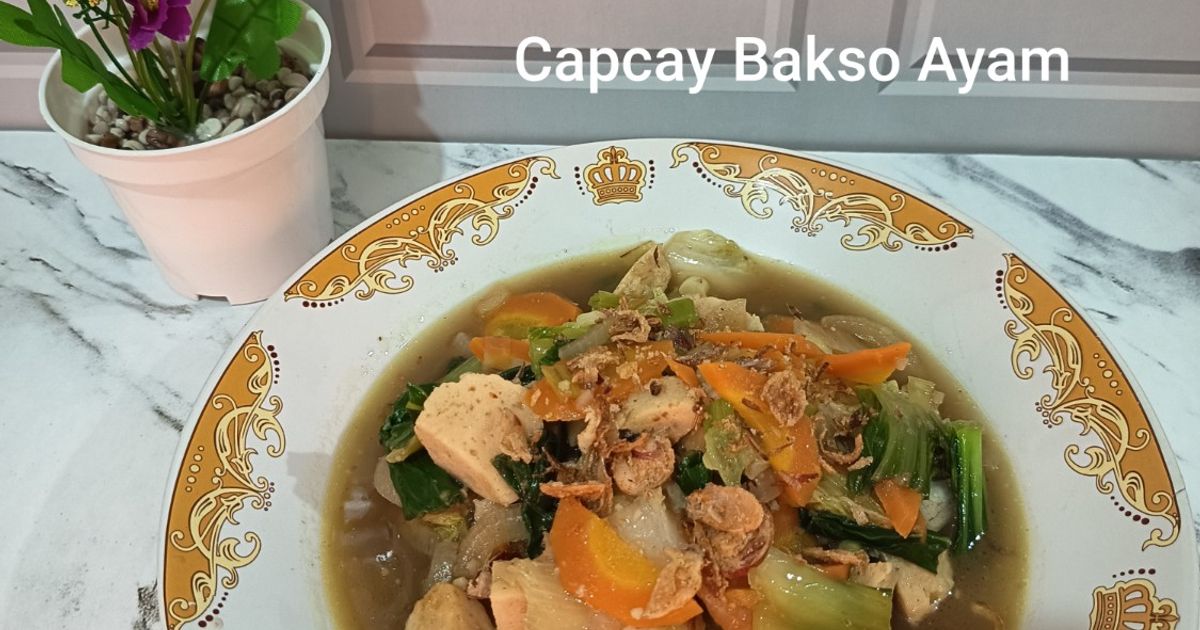 Capcay Sayur Bakso Ayam