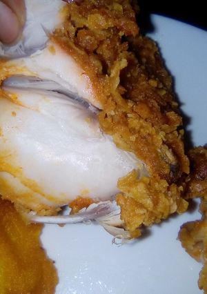 A picture of Oven baked KFC chicken.