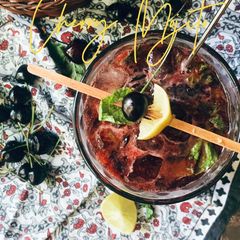 A picture of Cherry Mojito 🍒🍒🥂.