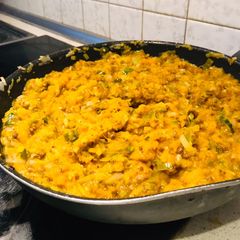 A picture of Banger Pumpkin and meat sauce 🇮🇹 🇮🇳.