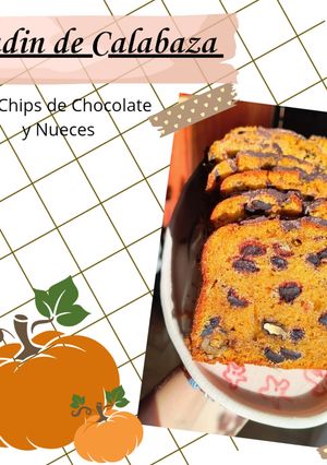 Una foto de Budín de Calabaza con chips de Chocolate y Nueces