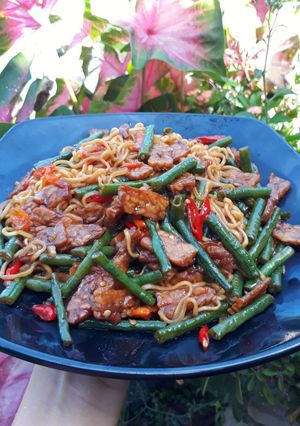 Foto resep Oseng Mie Tempe Kacang Panjang