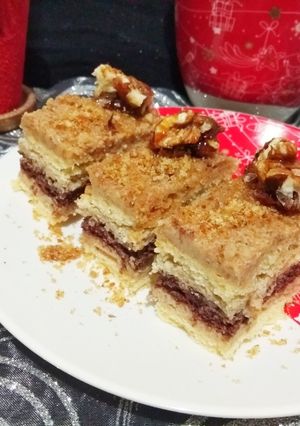 Gluténmentes, tejmentes diókrémes szelet recept fotója