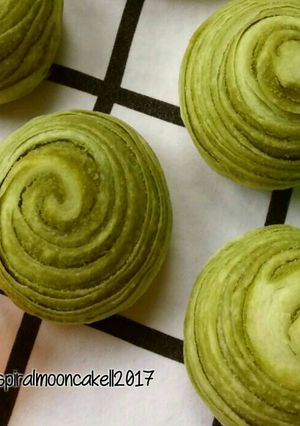 Foto resep Matcha Spiral Mooncake