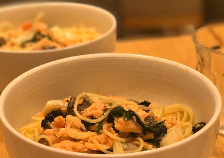 Steps to Prepare Favorite Salmon spaghetti