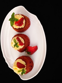 Red velvet cupcake ainihin hoton girkin